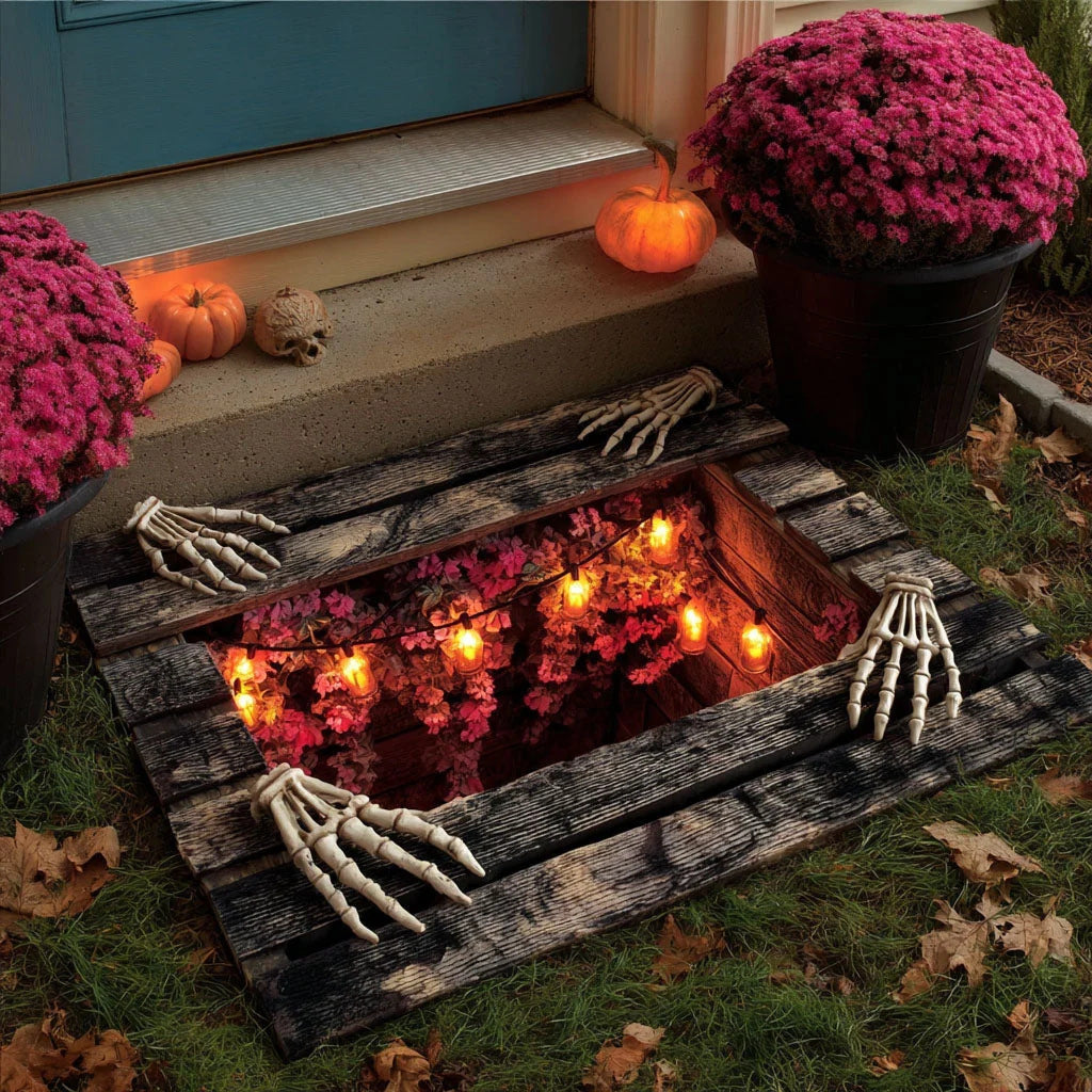 π Halloween Plush Doormat β Soft Crystal Velvet Entryway Mat, Non-Slip Front Door Rug for Festive Home Decor
