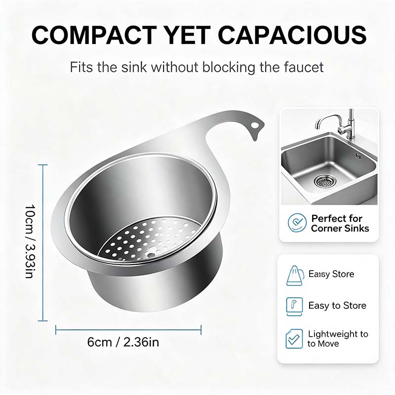 BUY 1 GET 1 FREE💧Stainless Steel Swan Sink Strainer Basket!!!🦢💧