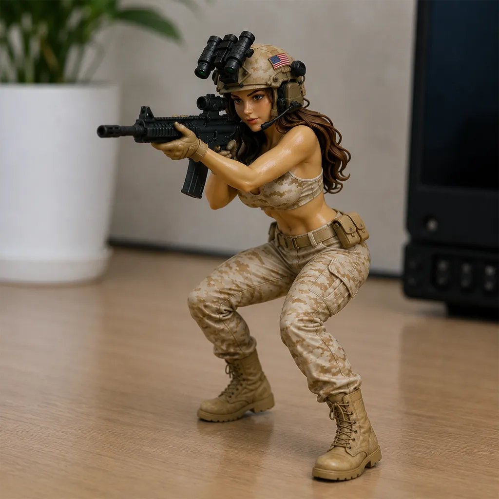π«π Level Up Your Setup! Limited Edition Camo Female Operator Figure β Save 49% with Fast Shipping!