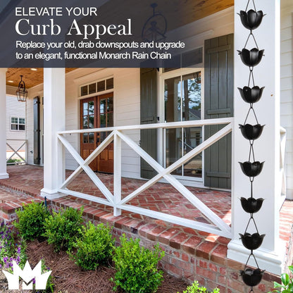 Free Shipping🔥Monarch Rain Chains Aluminum "Lotus" Series Rain Chain (for Gutters)