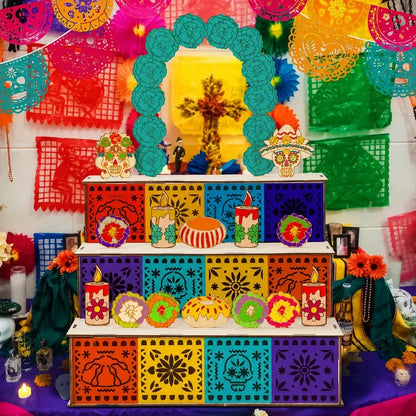 🎃🏵️Day of the Dead Wooden Altar Display Set