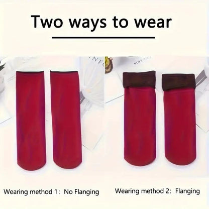 49% OFF This Week Promotions🎉🎉5 pairs of thick fleece-lined, warm, self-heating snow socks