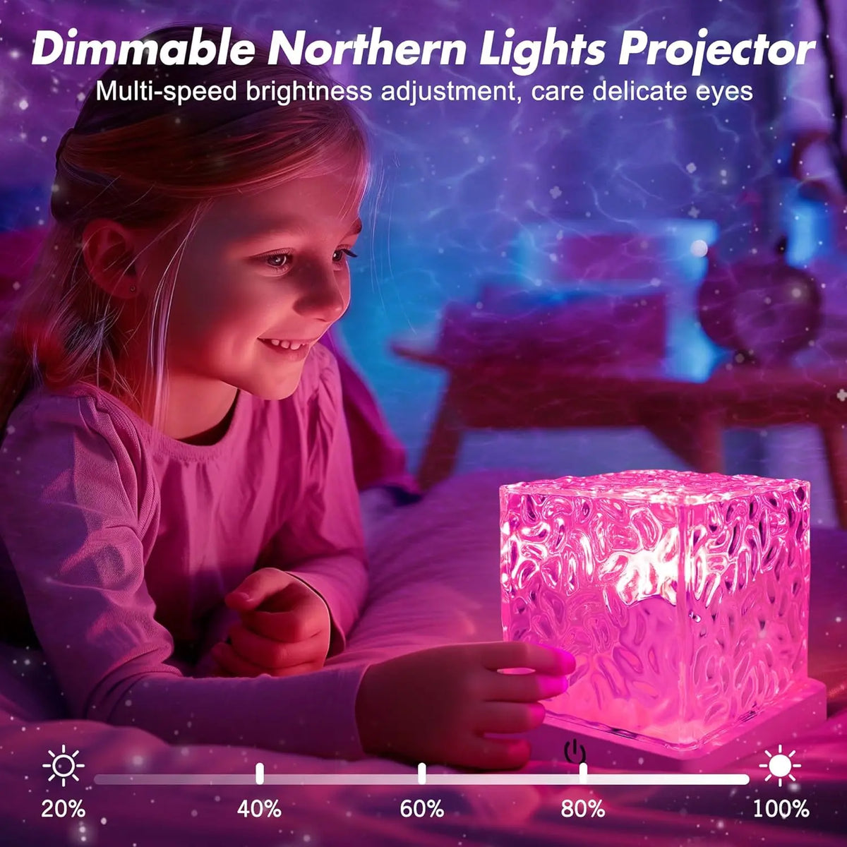 Rechargeable Waterproof Shower Light | 16-Color Ocean Wave Projector with Remote, Wireless Dimmable Bathroom Mood Light