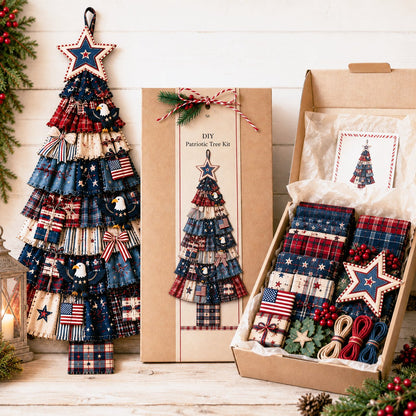 🎄Beginner-Friendly DIY Oversized Patchwork Christmas Tree Door Hanging Kit | Complete Kit with All Tools & Step-by-Step Guide Included