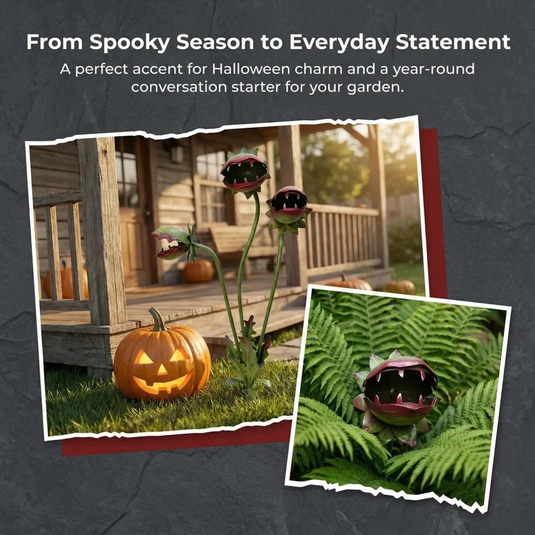 LAST DAY 49% OFF - Whimsical Metal Carnivorous Plant Garden Stake