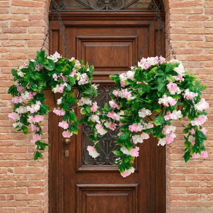 ✈️Free Shipping🌺No-Fade Faux Crepe Myrtle Hanging Baskets for Outdoor Decor🌸✨