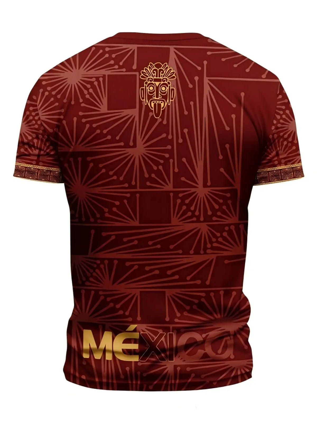 Mexican Aztec Totem Print Loose T-Shirt, Breathable Sports Short Sleeve Athletic T-Shirt, Comfortable Casual Wear, Top for Gym and Daily Use