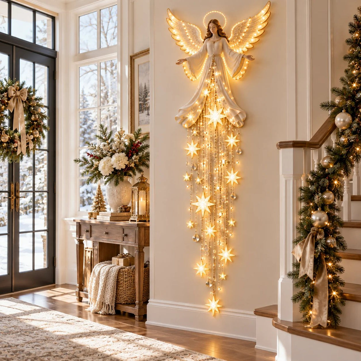 🔥🎁Angel Blessing Starfall Wall Light™ – Heavenly Christmas Wall Decor
