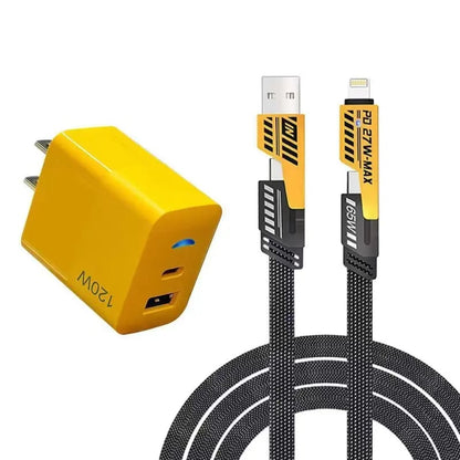 🔥Limited Stock⚡2-Pack Multiple Ports USB C/USB A Fast Charger Adapter