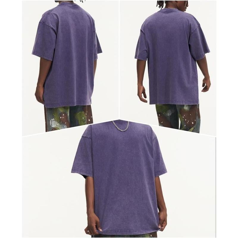 1/4 Pack Oversized T shirts for Men Gym Vintage Heavyweight T Shirts Cotton Workout Acid Wash Baggy Tees