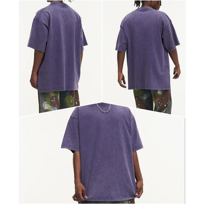 1/4 Pack Oversized T shirts for Men Gym Vintage Heavyweight T Shirts Cotton Workout Acid Wash Baggy Tees