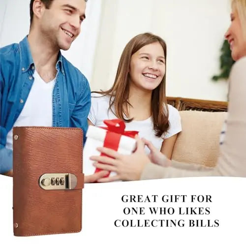 100‑Pocket Banknote Collecting Album, PU Leather Password Lock Currency Binder with Clear Transparent Sleeves, Large‑Capacity Collector Gift