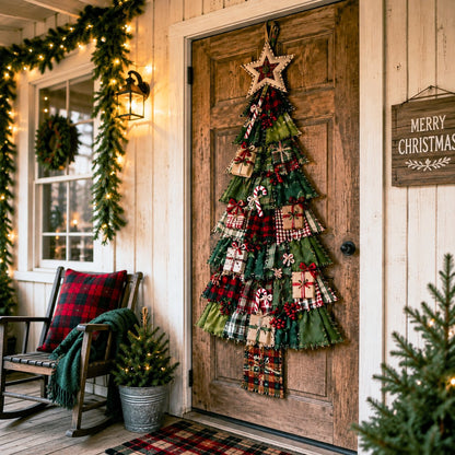 🎄Beginner-Friendly DIY Oversized Patchwork Christmas Tree Door Hanging Kit | Complete Kit with All Tools & Step-by-Step Guide Included
