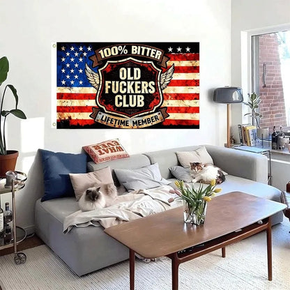 100% Bitter Old Fuckers Club: Claim Your Lifetime Member Flag