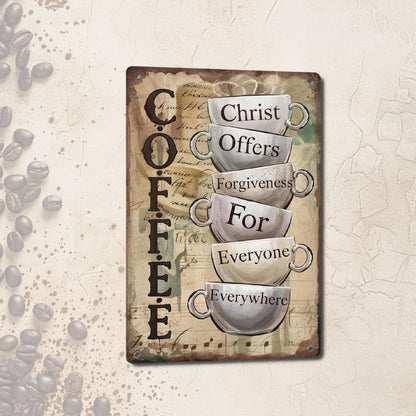 "Grace in Every Cup" Inspirational Sign ⛪ — A Timeless Message of Mercy for Your Sacred Space