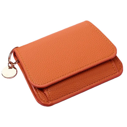 Women's Elegant Minimalist Short Slim Wallet All-match Trendy Mini 3 Bifold Purse Blocking Card Holder Money Clip ID Window Compact Coin Purse Ideal Gift