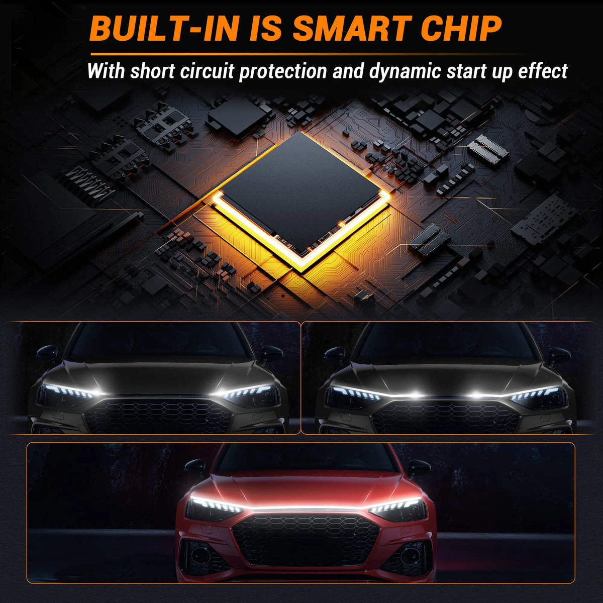 59" High Brightness Automotive Hood Gap LED Strip