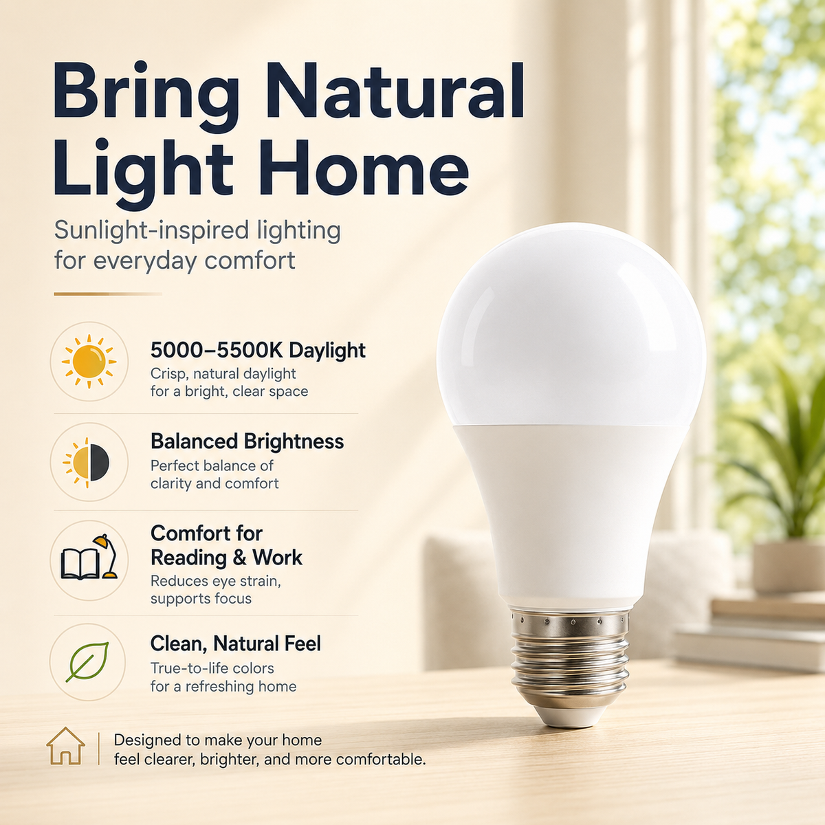 🌤️ 50% OFF Ra97 Full Spectrum LED Bulb ✨ Natural Sunlight For Bright & Healthy Living Space