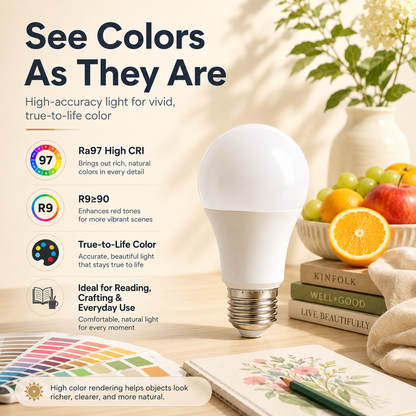 🌤️ 50% OFF Ra97 Full Spectrum LED Bulb ✨ Natural Sunlight For Bright & Healthy Living Space