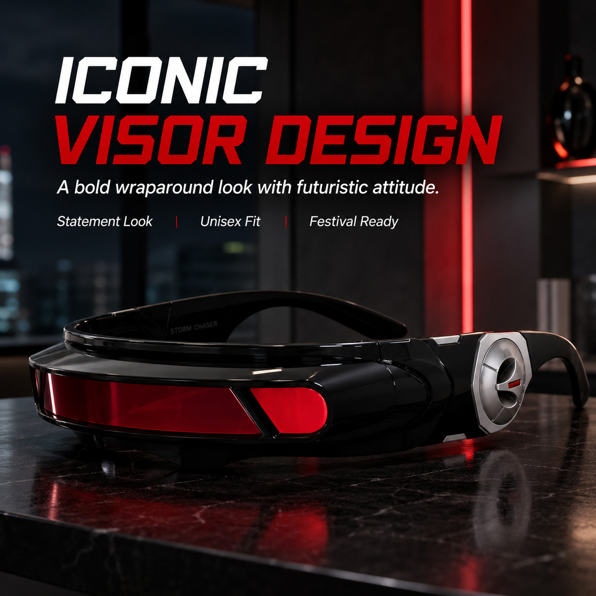 X-Energy Sunglasses Future Hero Visor Cyberpunk Eyewear Props, Party Cosplay Festival Comic Game Lens
