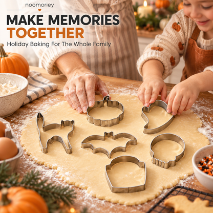 6 PCS Christmas & Halloween Stainless Steel Cookie Cutters – DIY Baking Mold Set！！！
