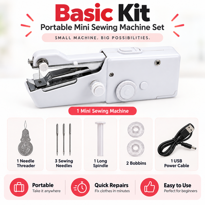 🧵Portable Handheld Sewing Machine – Quick Fabric Repair Tool