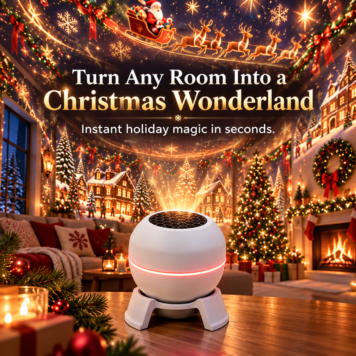 🎄  Christmas Projection Night Light ✨ Create A Magical Holiday Wonderland At Home