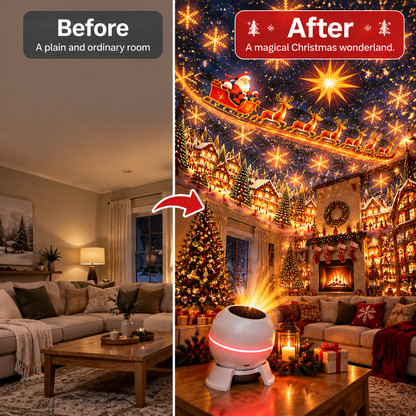 🎄  Christmas Projection Night Light ✨ Create A Magical Holiday Wonderland At Home