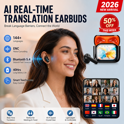 2026 New Bluetooth Wireless Noise-Canceling Translation Earbuds！！！