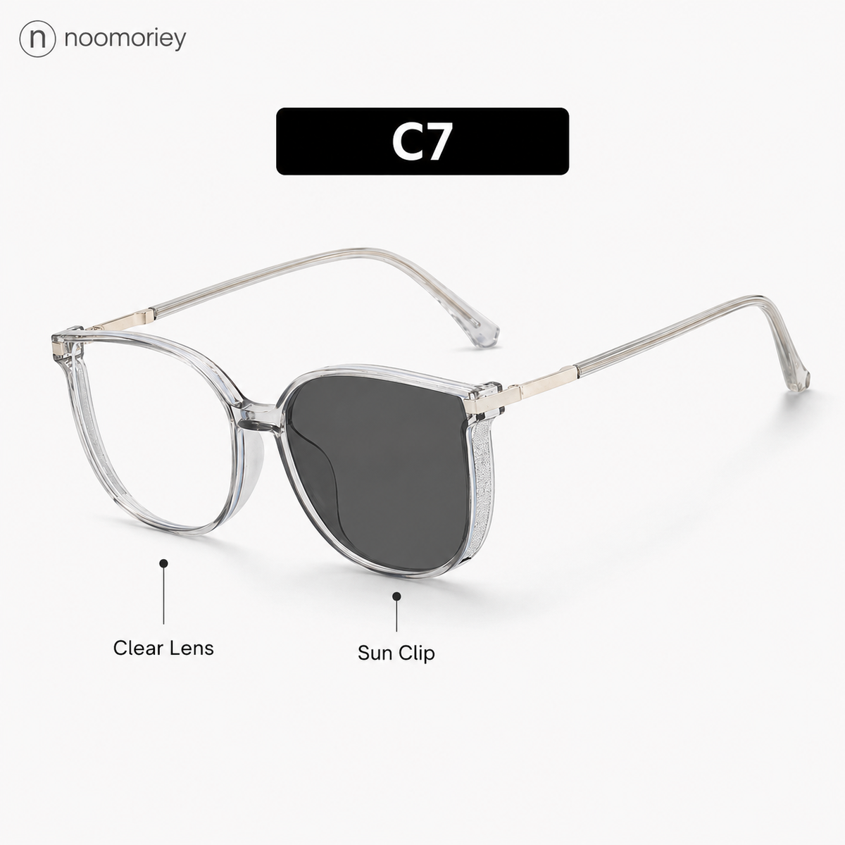 Unisex Daily Wear Semi-Rimless Metal Frame Blue Light Blocking Glasses - Lightweight, Comfortable, Photochromic PC Lenses