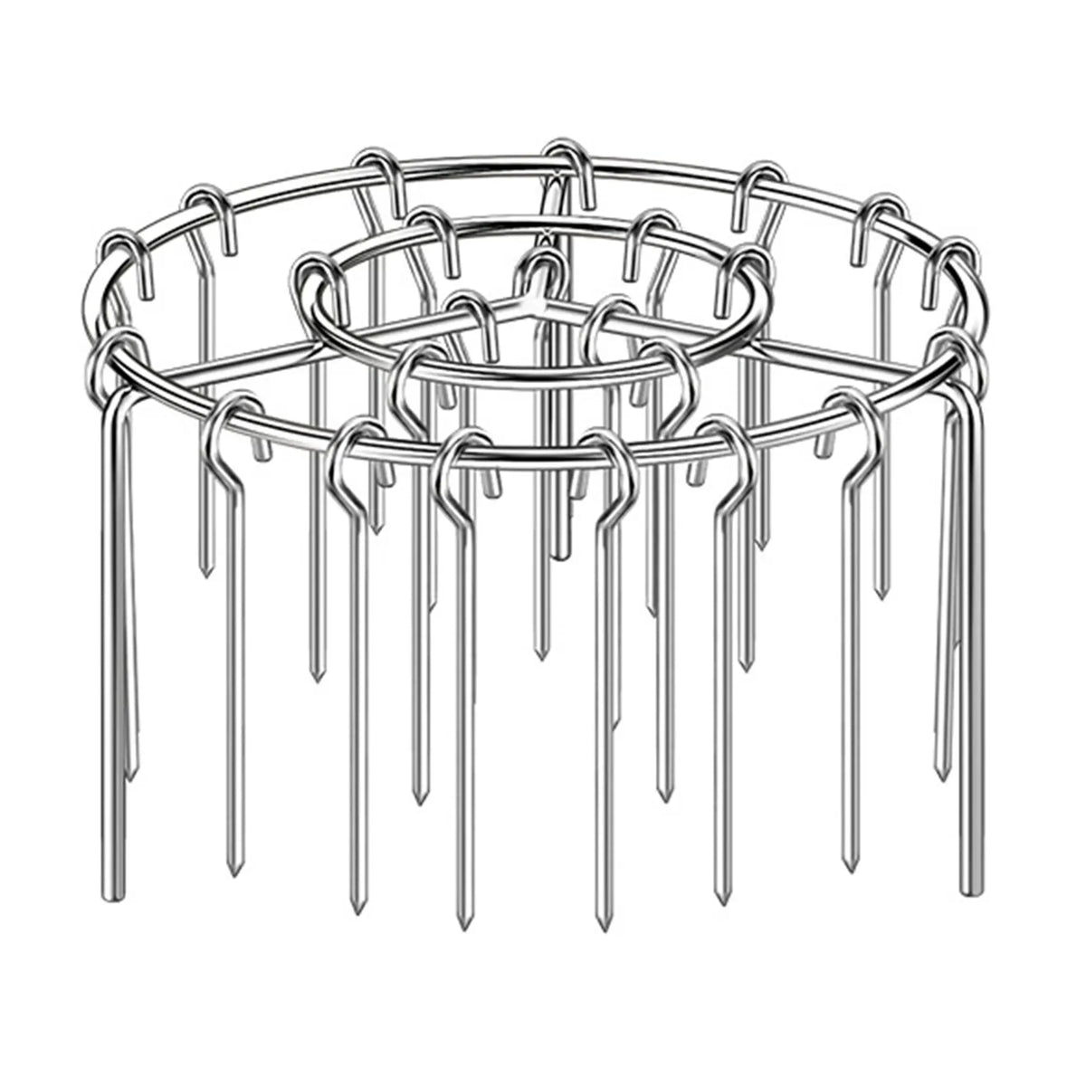 2 Pack Stainless Steel Air Fryer Skewer Rack, 360° No Flip Kabob Grill Stand