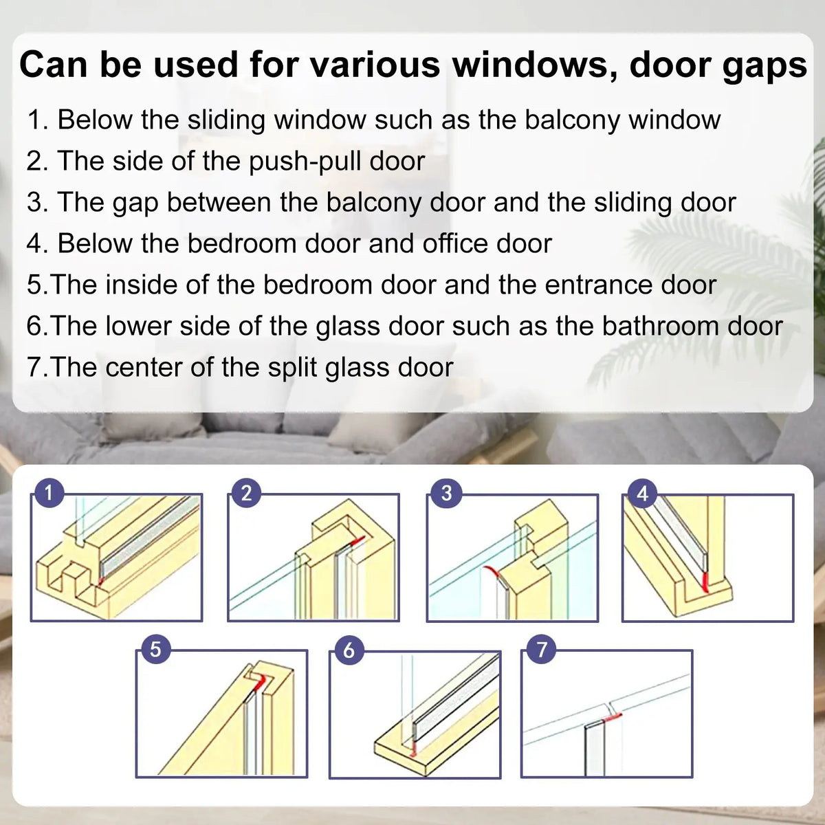 16.4Ft Weather Stripping Door Draft Stopper - Insulation Tape