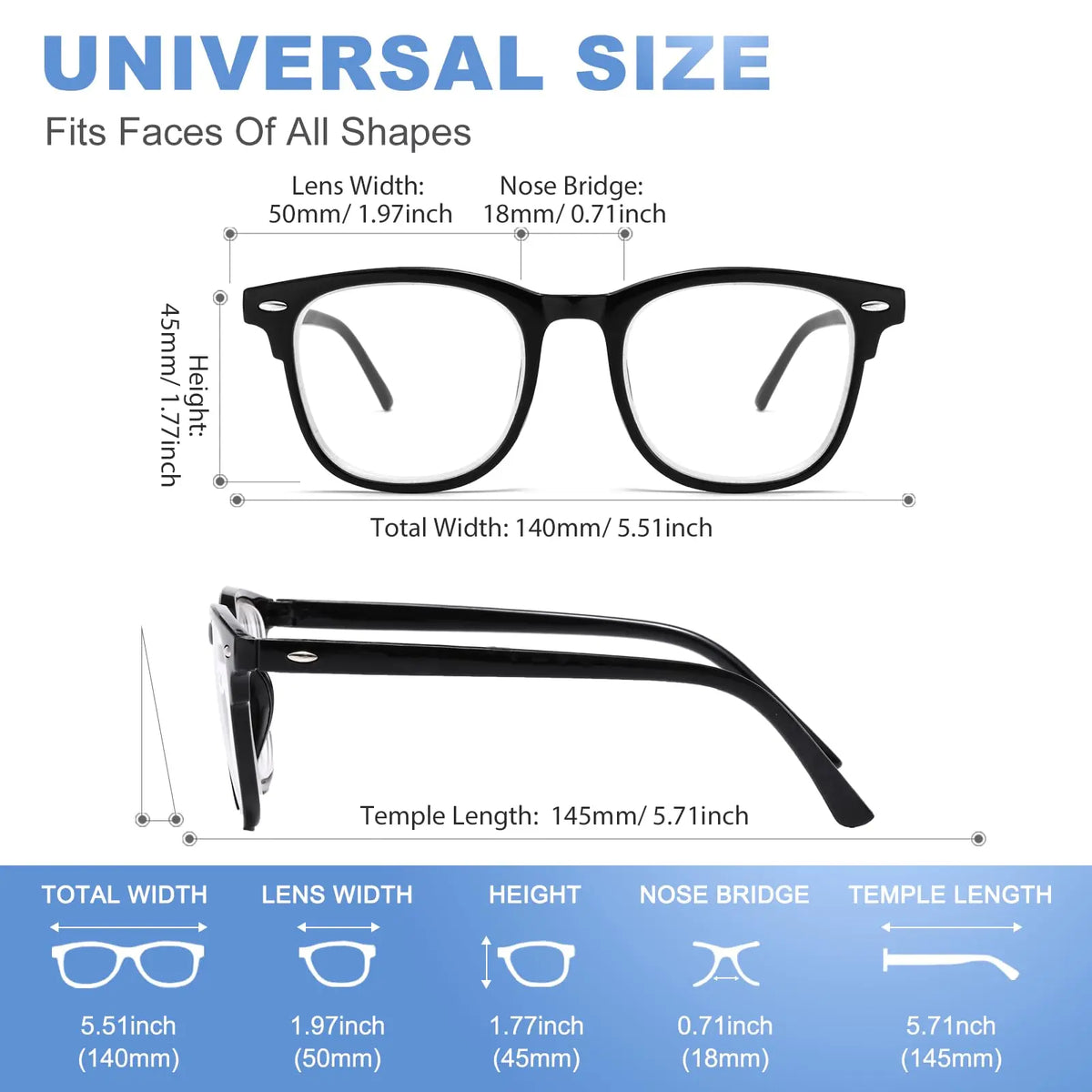 2026 New 1/2 Pack Blue Light Eyeglasses for Men & Women