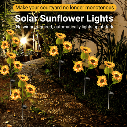 🌻 Solar Powered Sunflower Garden Lights – 2 Pack