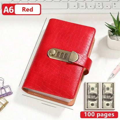 100‑Pocket Banknote Collecting Album, PU Leather Password Lock Currency Binder with Clear Transparent Sleeves, Large‑Capacity Collector Gift