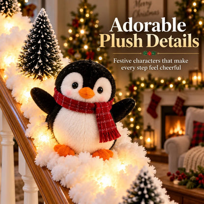 🔥Hot Sale 40% OFF🔥Playful Penguin Snowy Stair Railing Decor！！！