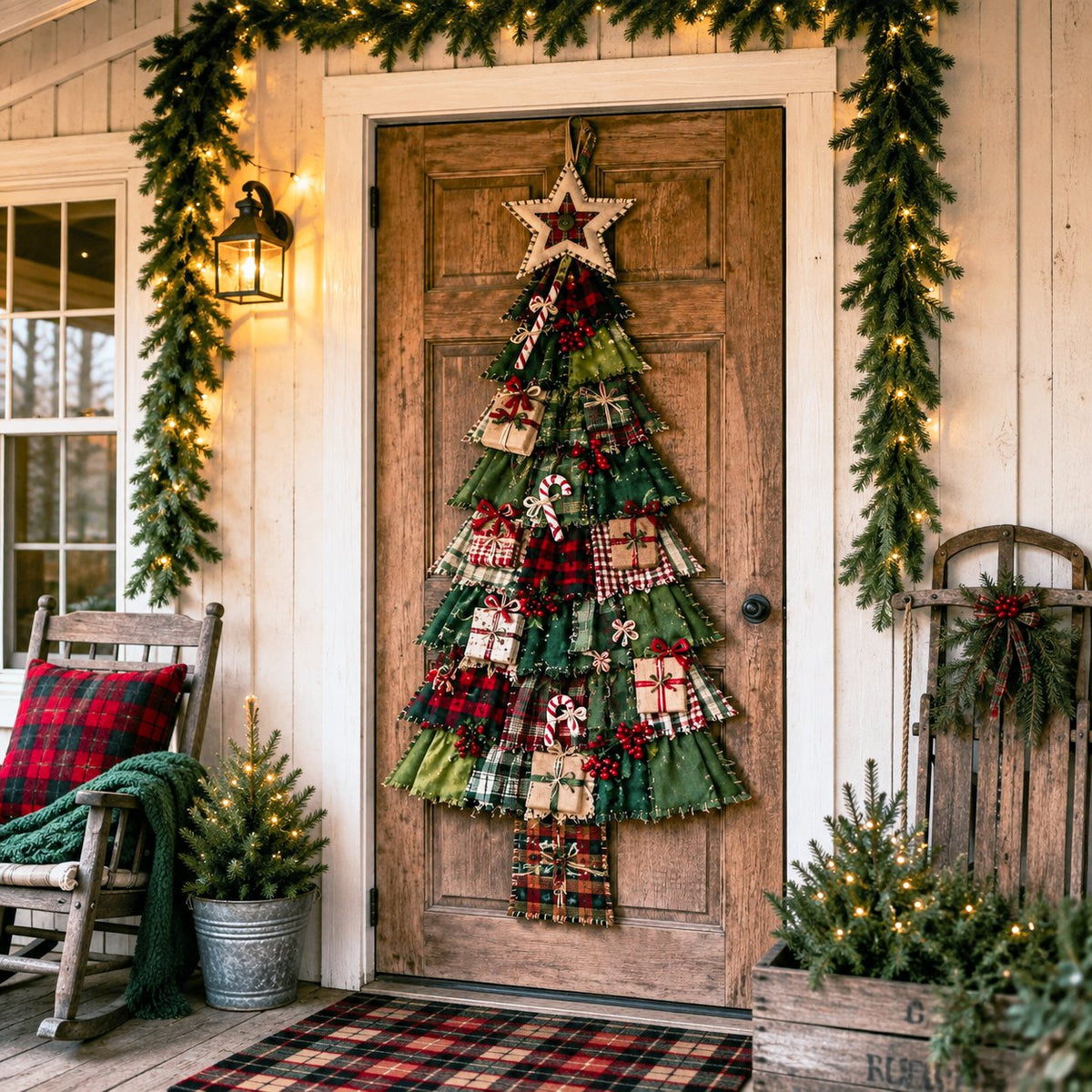 🎄Beginner-Friendly DIY Oversized Patchwork Christmas Tree Door Hanging Kit | Complete Kit with All Tools & Step-by-Step Guide Included
