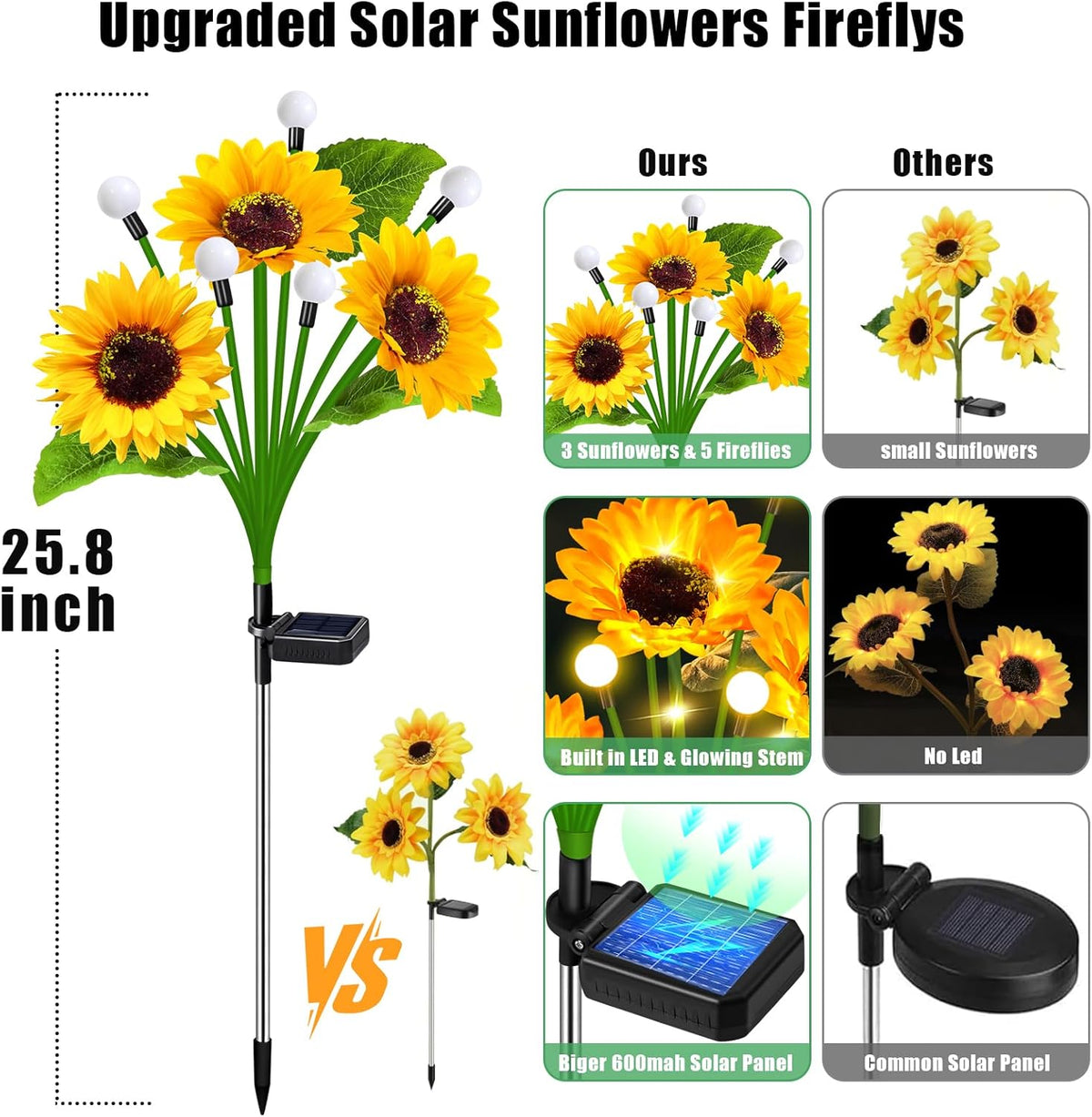 🌻🌞Solar LED Sunflower Garden Lights