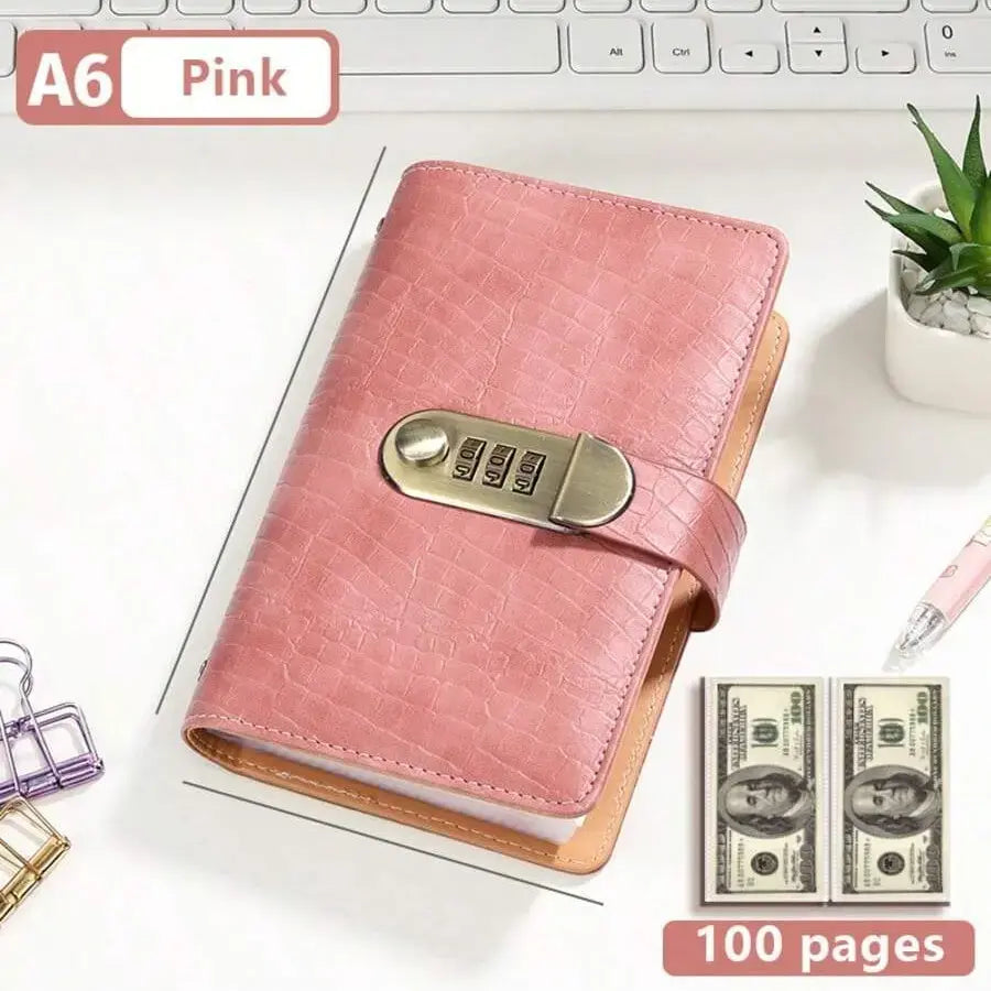 100‑Pocket Banknote Collecting Album, PU Leather Password Lock Currency Binder with Clear Transparent Sleeves, Large‑Capacity Collector Gift