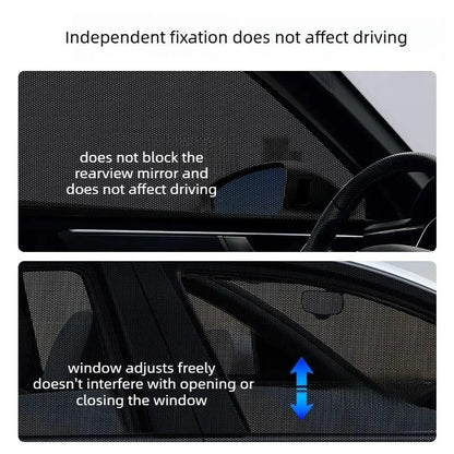 Car Window Shades - Highly Elastic Universal Car Side Window Cover, Breathable Mesh Camping Car Sun Shade for Reduce UV Rays, Car Screen Mosquito Net Privacy Protection