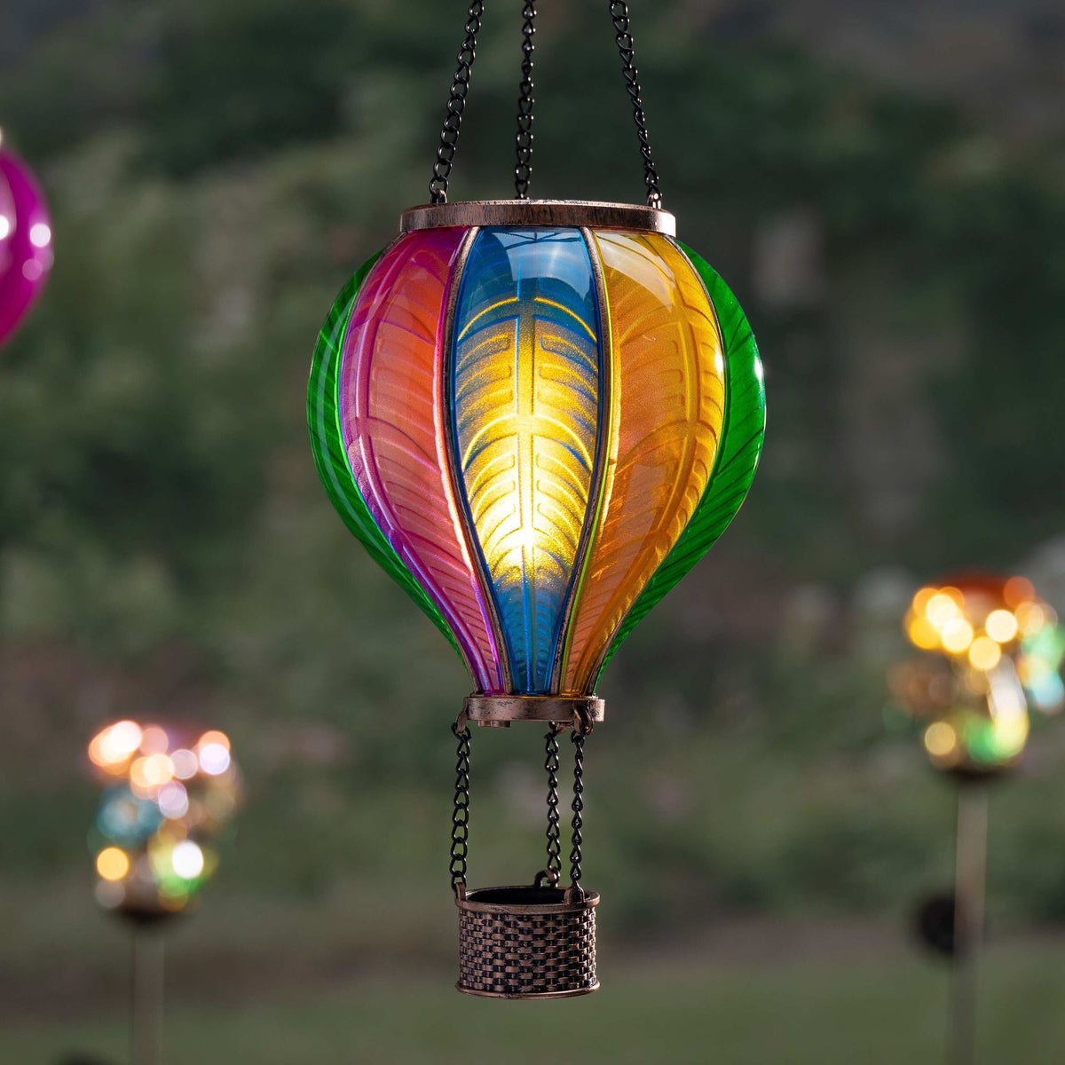 🎁 Free Shipping 🔥Solar Cool Flame XL Hanging Rainbow Balloon Lantern