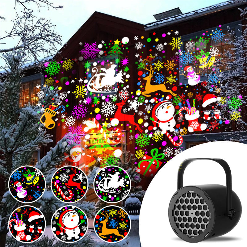 📢📢50 % OFF !!🎅【🎁Best Christmas Gift🎁】🎄16-Pattern USB Christmas Projector Light